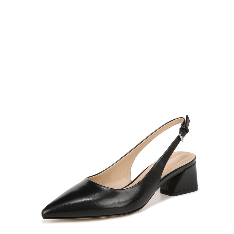 Franco Sarto Womens Racer Slingback Low Block Heel Pointed Toe Pump, Black, 7.5 - Image 1